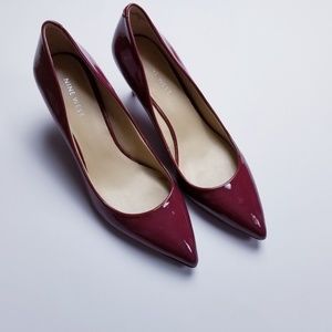 Nine West Patent Berry Colored Heels